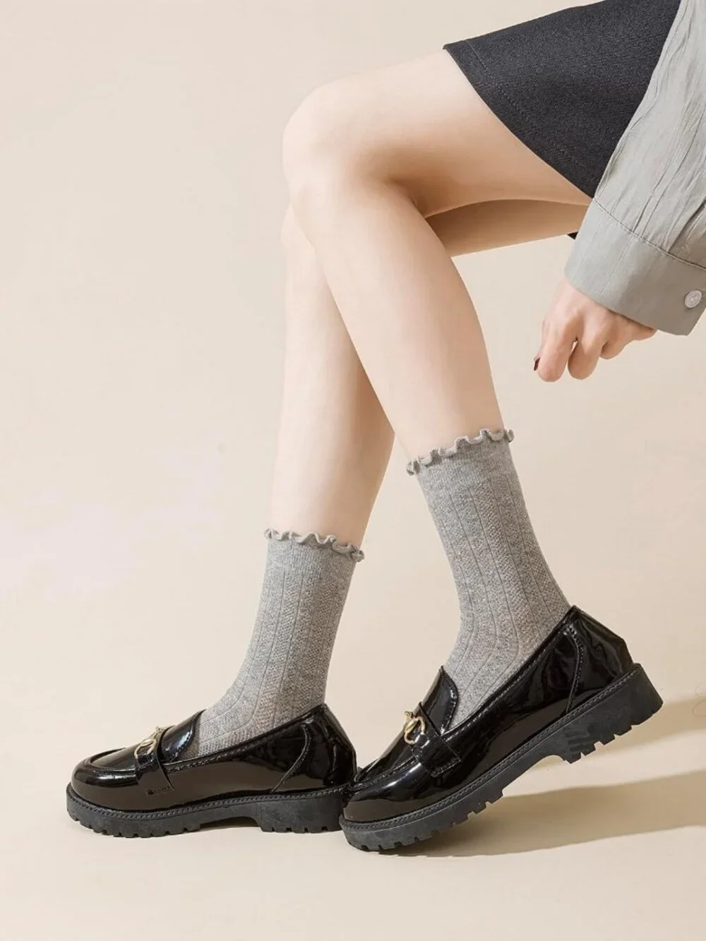 Cute Lace Ruffle Socks - 6 Pairs Frilly Cotton Crew Ankle Socks for Girls